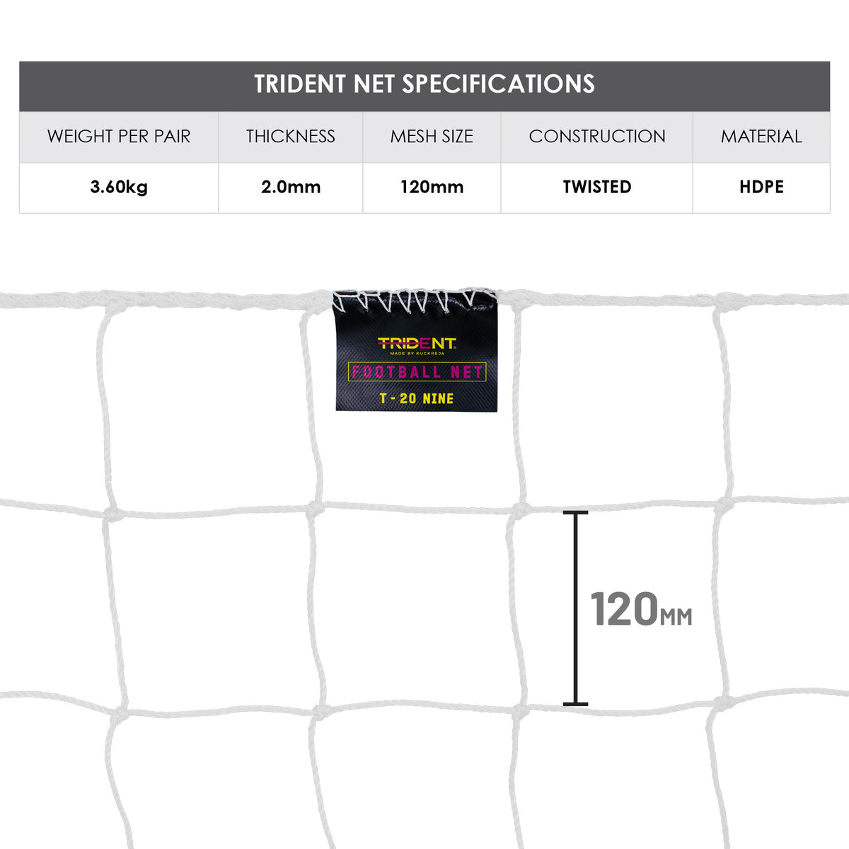 Trident T-20 Nine Junior Football Net (9-a-side)