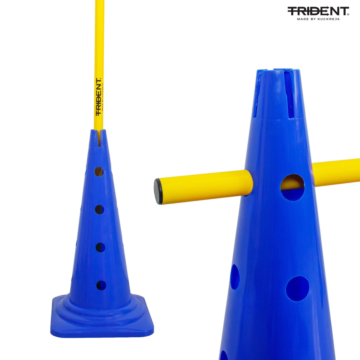 Trident Hat Cone Hurdle Set - 20" (Blue)