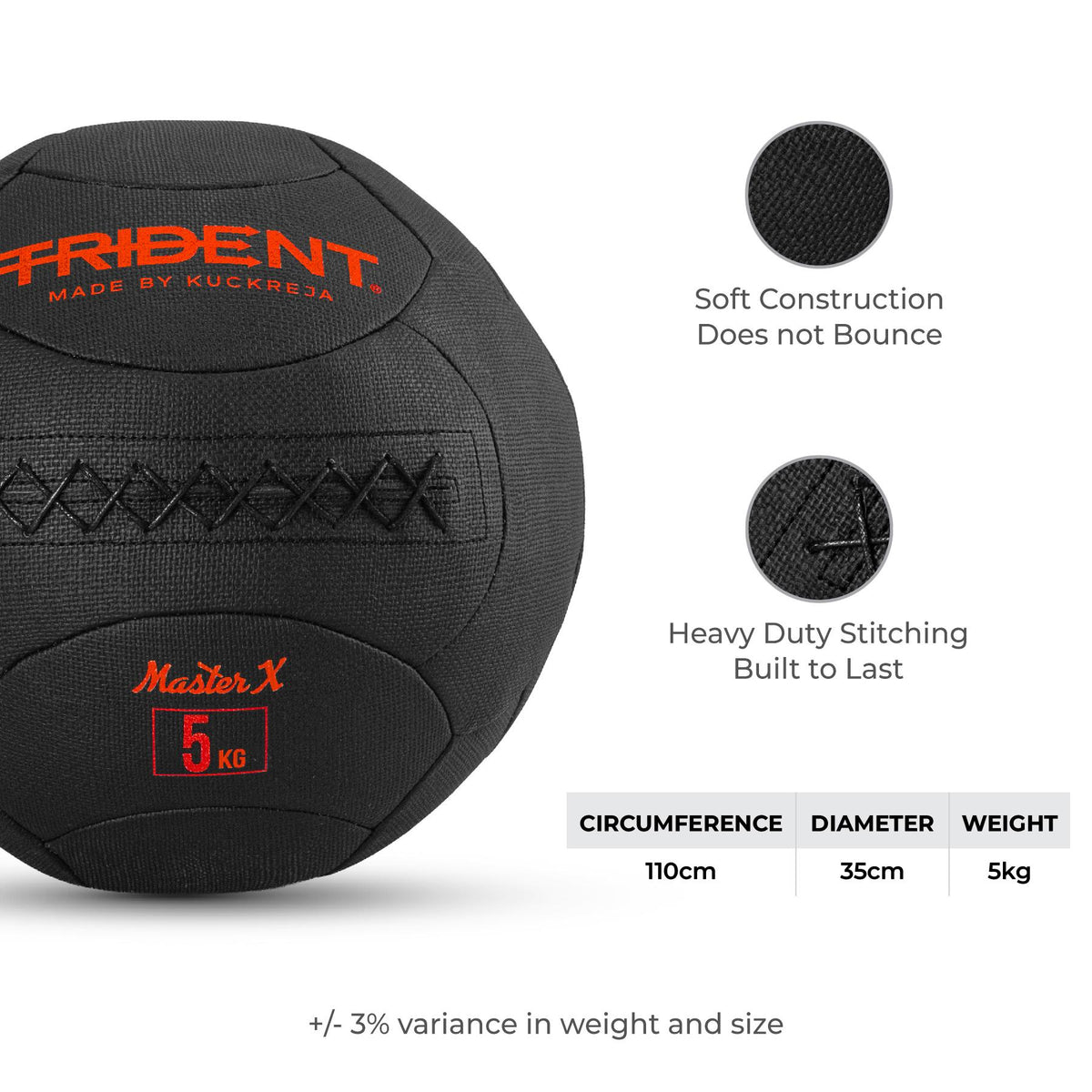 Trident Master X Premium Wall Ball - 5kg