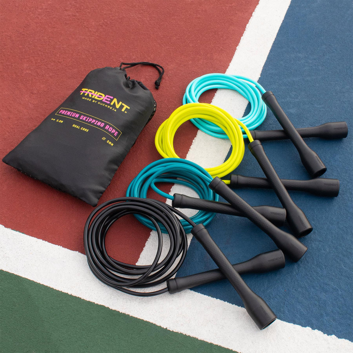 Trident Premium Skipping Rope – Midnight Black