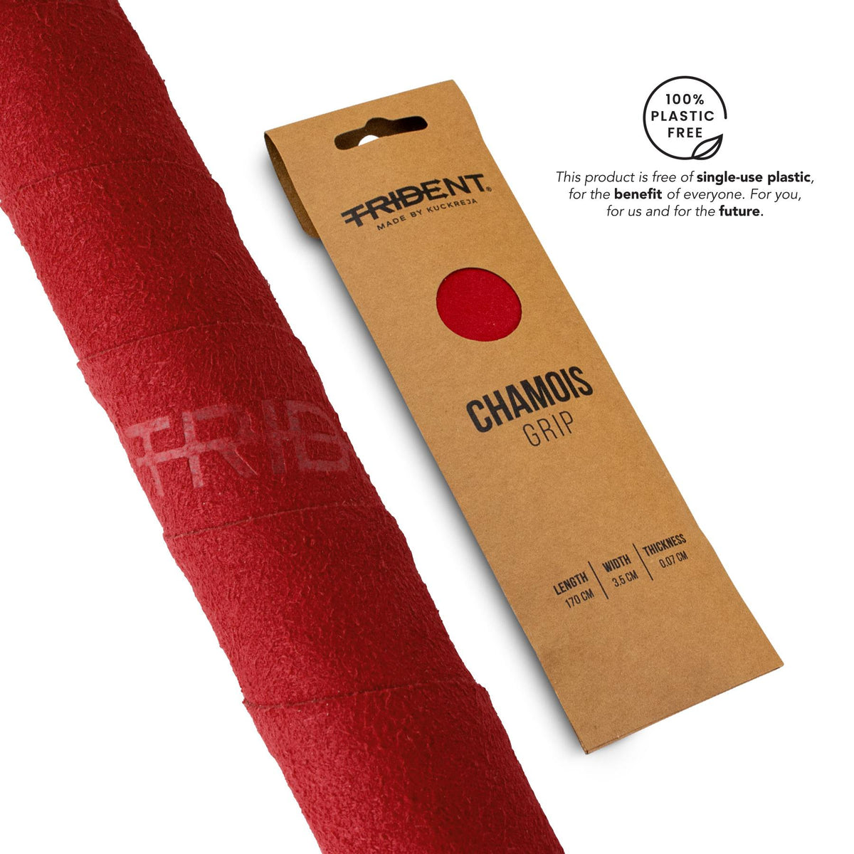 Trident Master Chamois Grip - Red