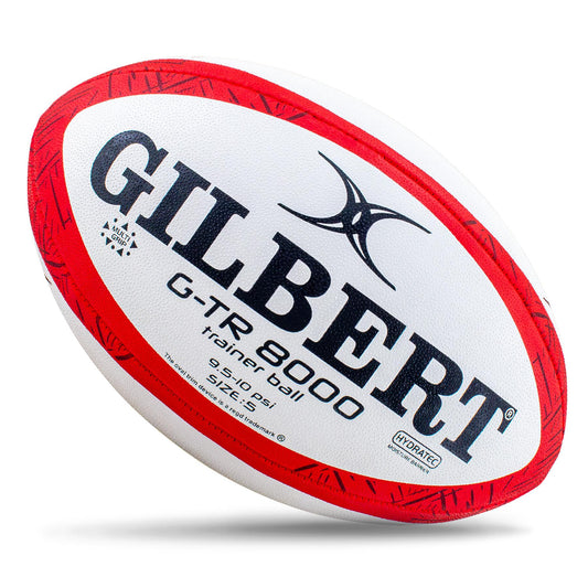 Gilbert GTR 8000 Rugby Ball - Red (Size 5, 4, 3)