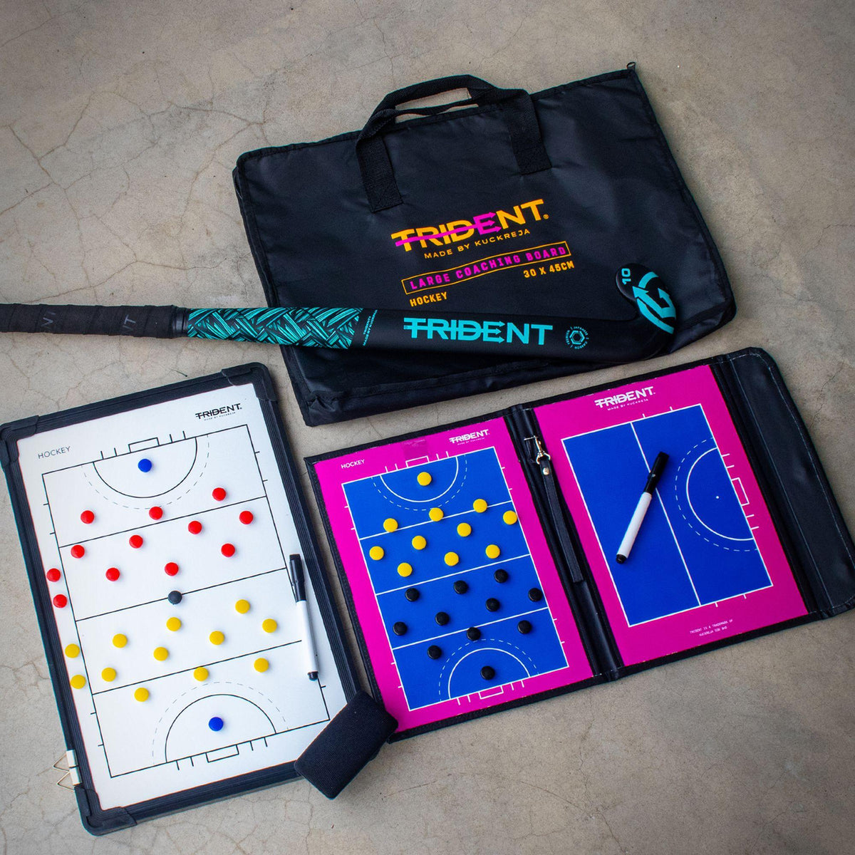 Trident Large Magnetic Coaching Board – Hockey (30 x 45cm)