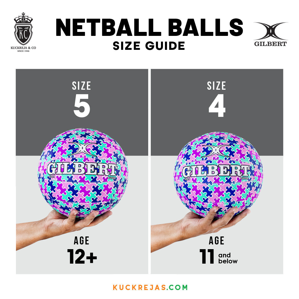 Gilbert Supporter Netball - Puzzle (Size 5, 4)