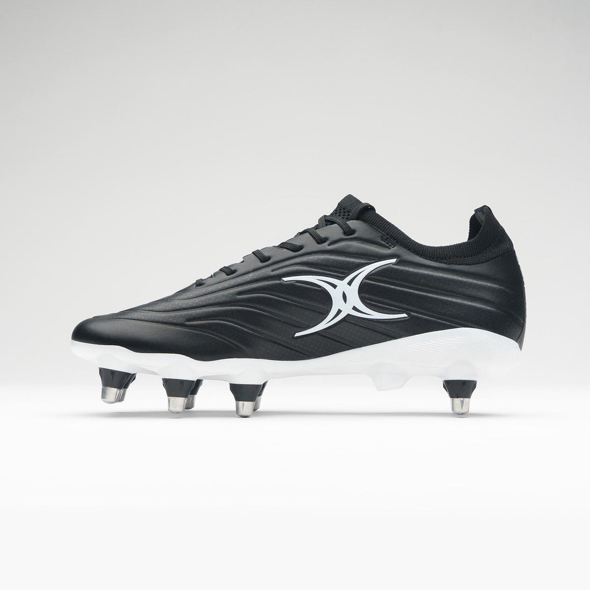 Gilbert Icon Power X Rugby Boots - 8 Stud (Black)