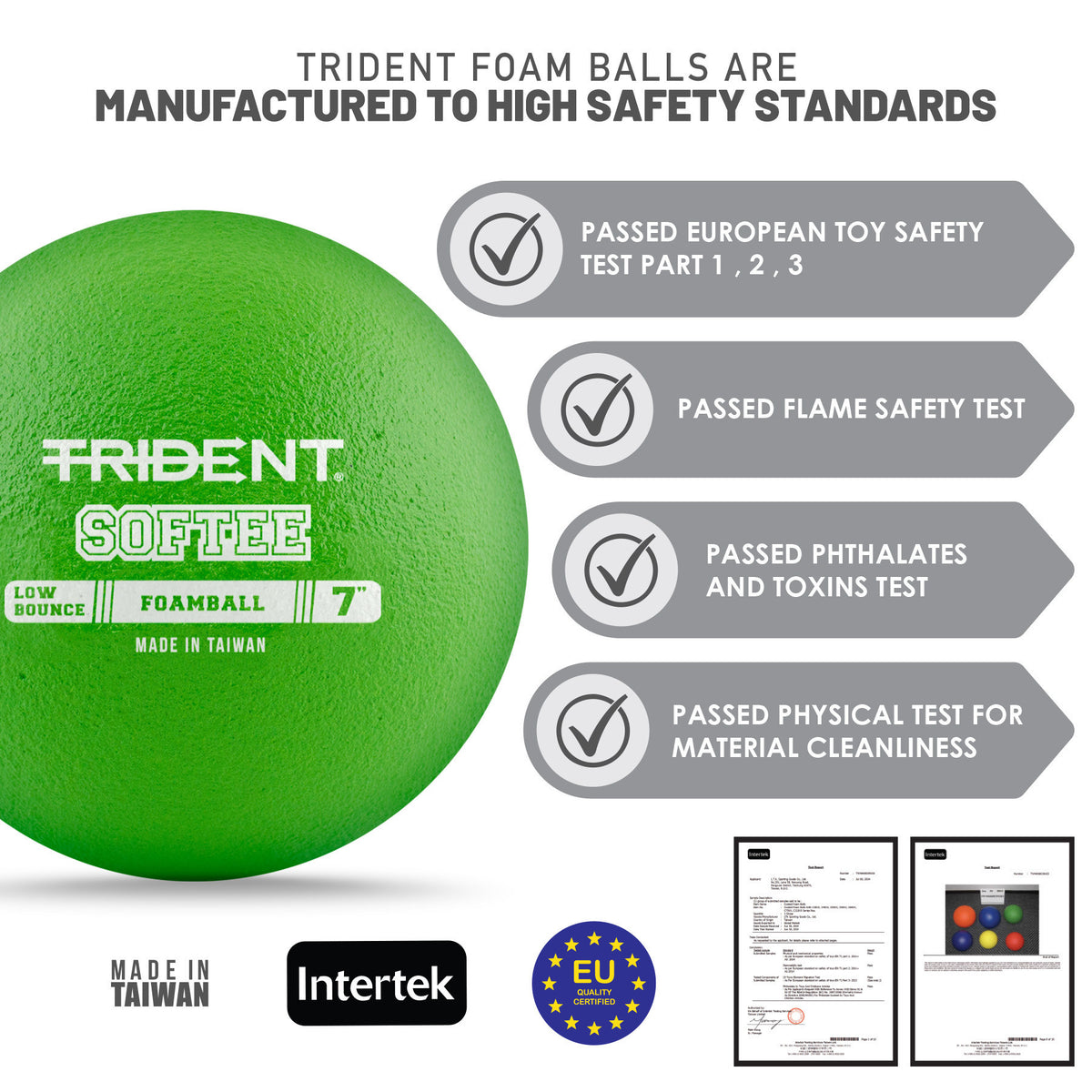 Trident Softee Low Bounce Foam Ball - Green (7")
