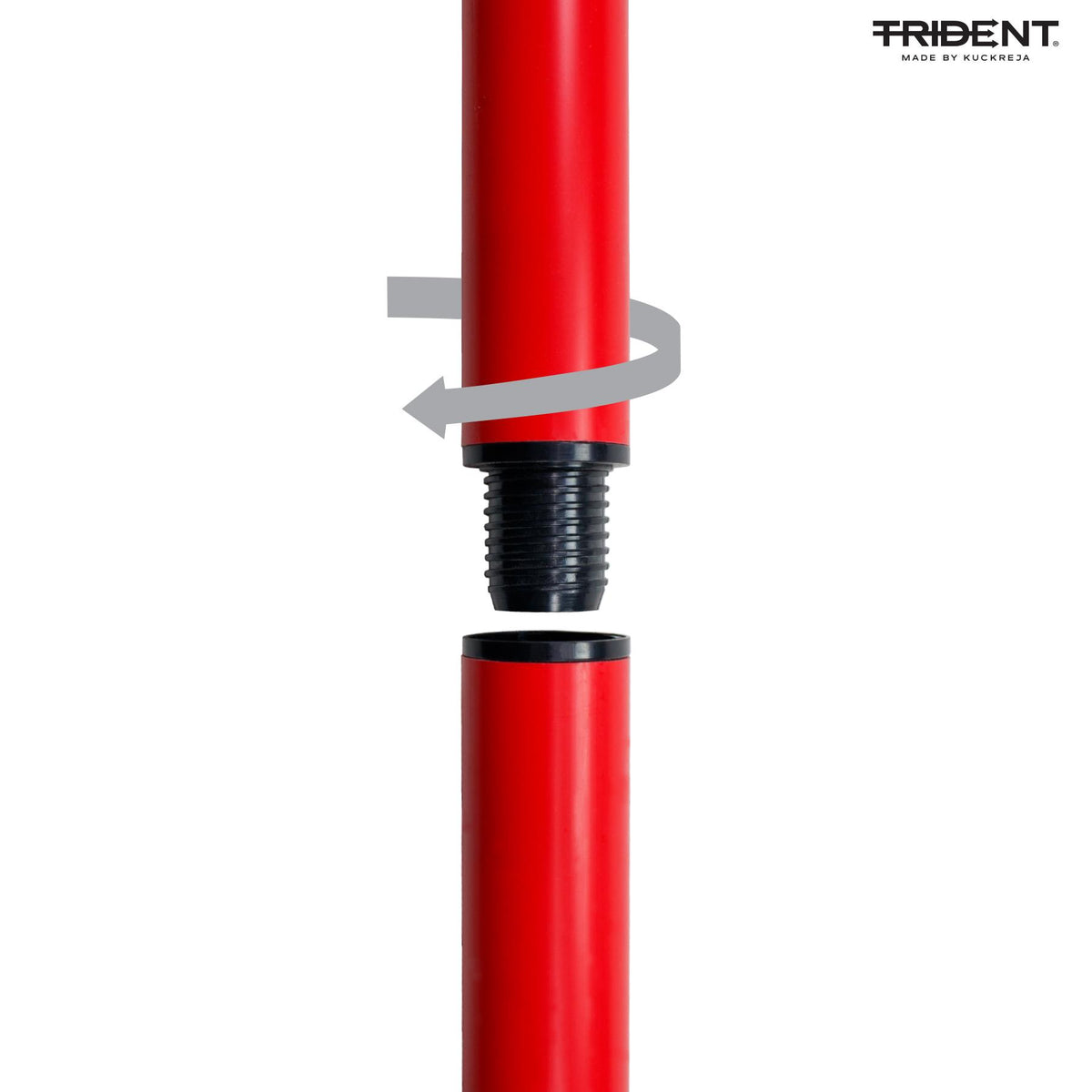 Trident Two-Piece Slalom Pole - Red