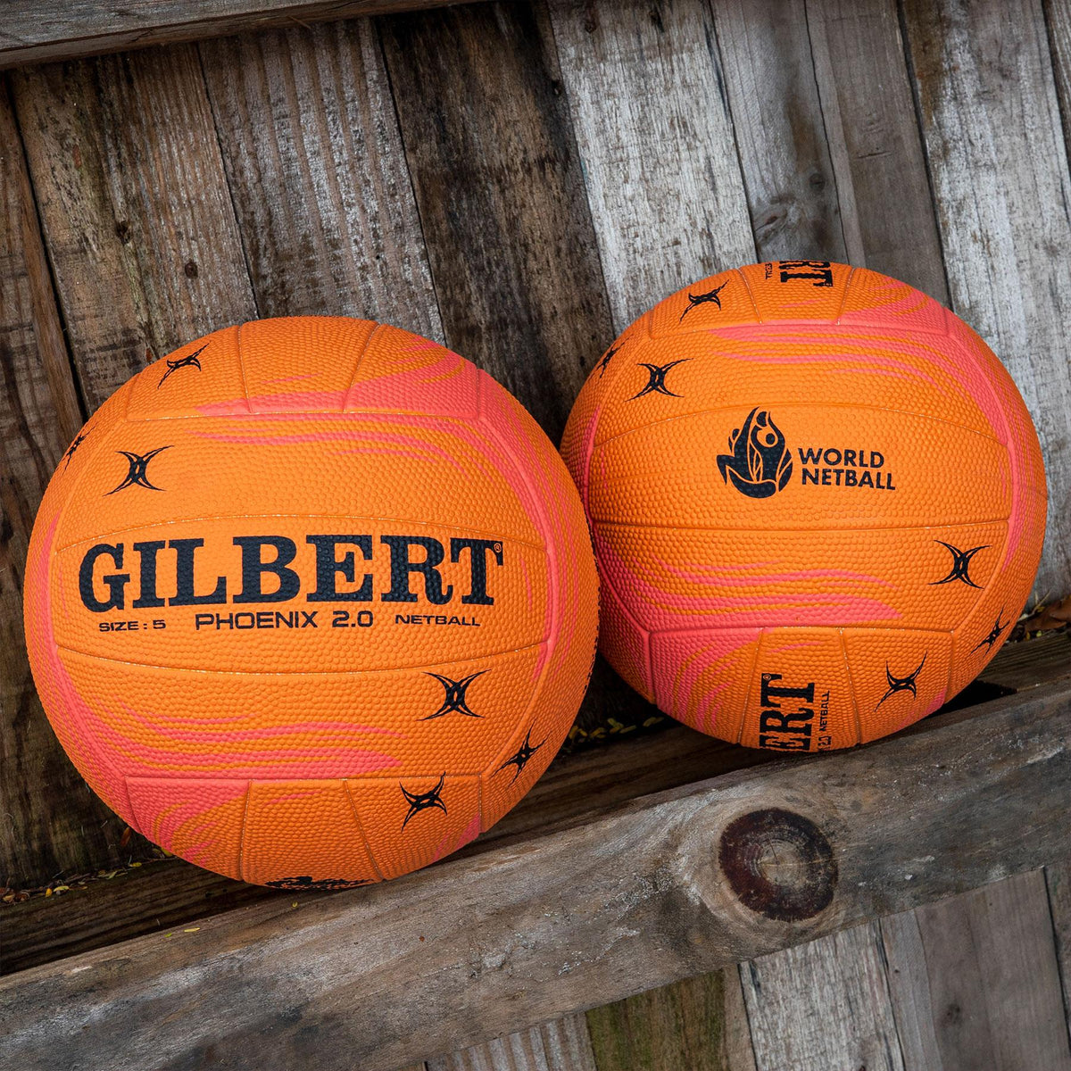 Gilbert Phoenix Match Netball - Coral (Size 5, 4)