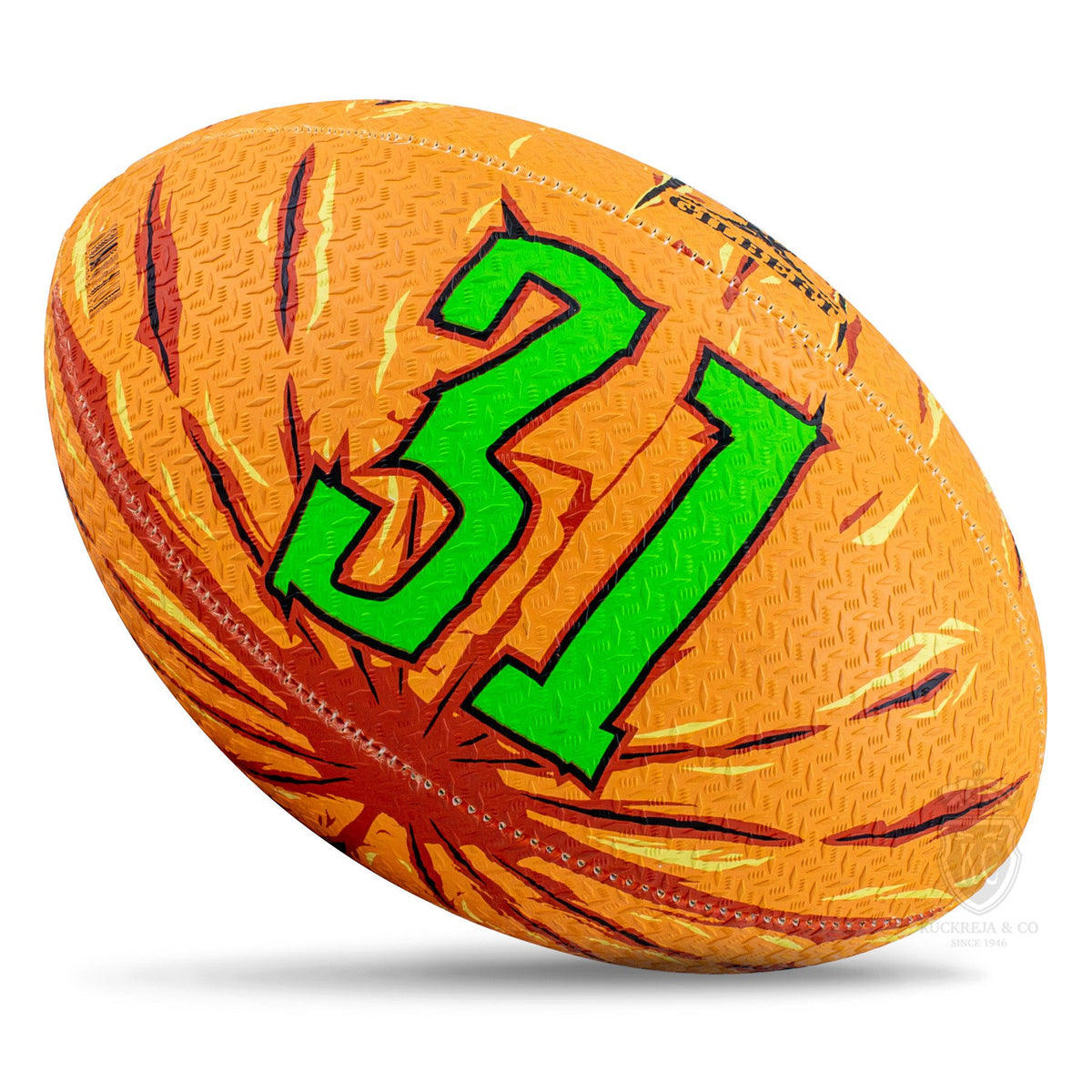 Gilbert Randoms Rugby Ball - Pumpkin (Size 5)
