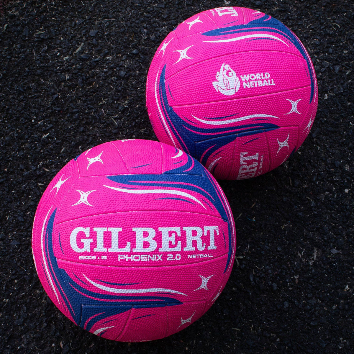Gilbert Phoenix 2.0 Match Netball - Pink (Size 5, 4)