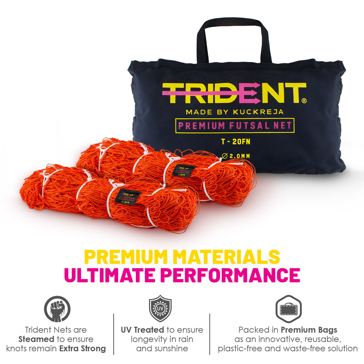Trident T-20FN Futsal Net (Orange)