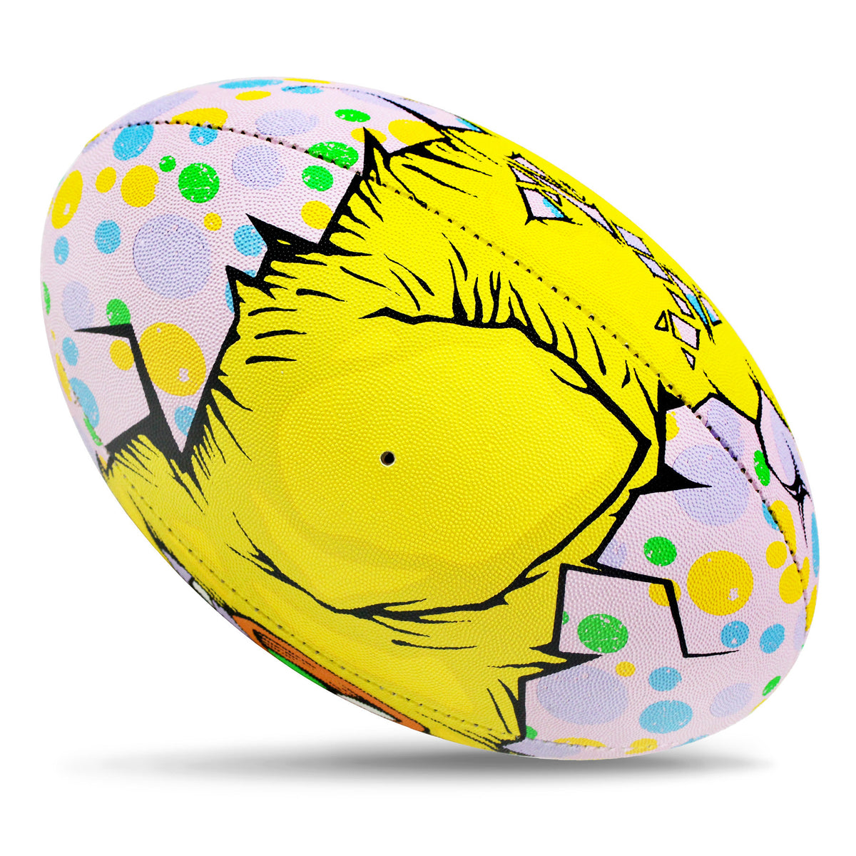 Gilbert Randoms Rugby Ball - Angry Chicken (Size 5)