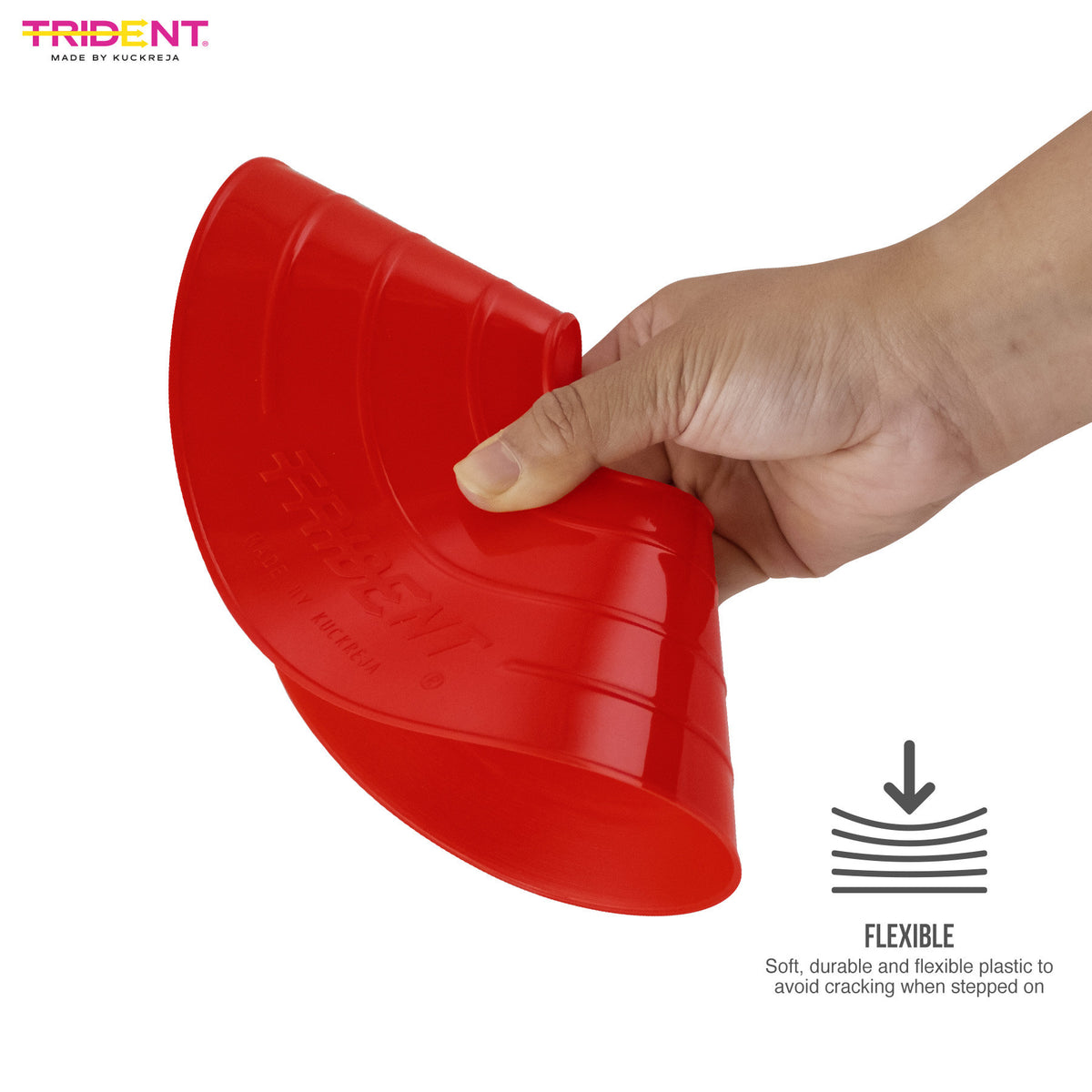 Trident Premium Disco Cone Set - 40 Pieces (Red)