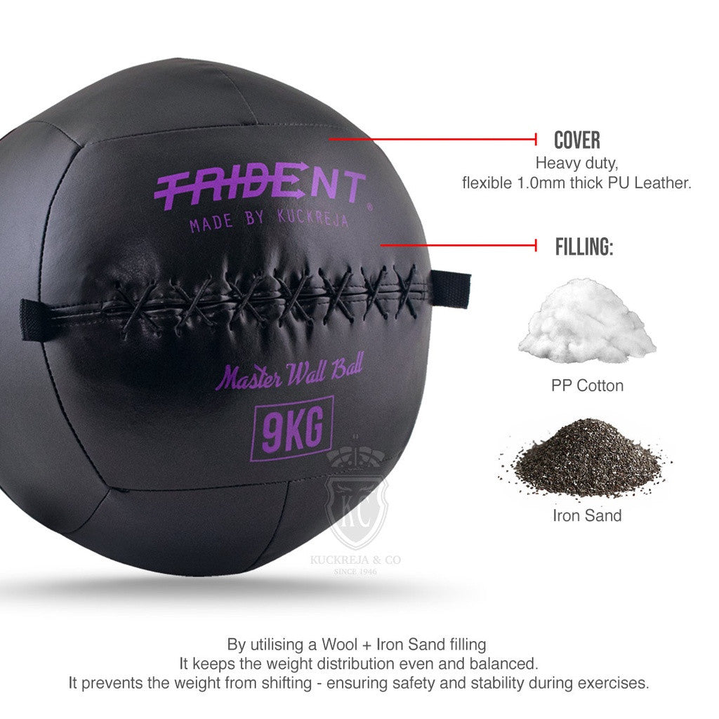 Trident Master Premium Wall Ball - 9kg