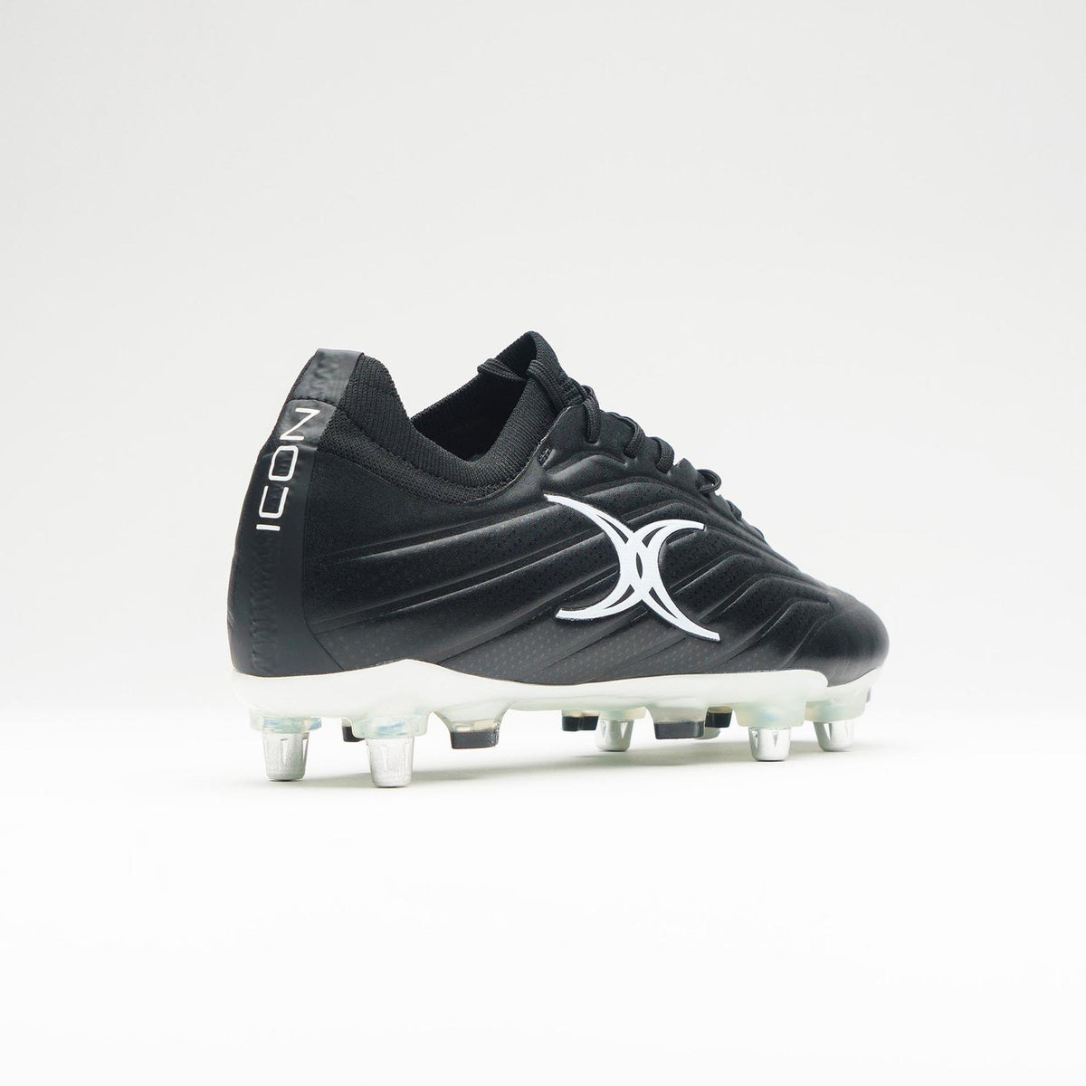 Gilbert Icon X Rugby Boots - 6 Studs (Black)
