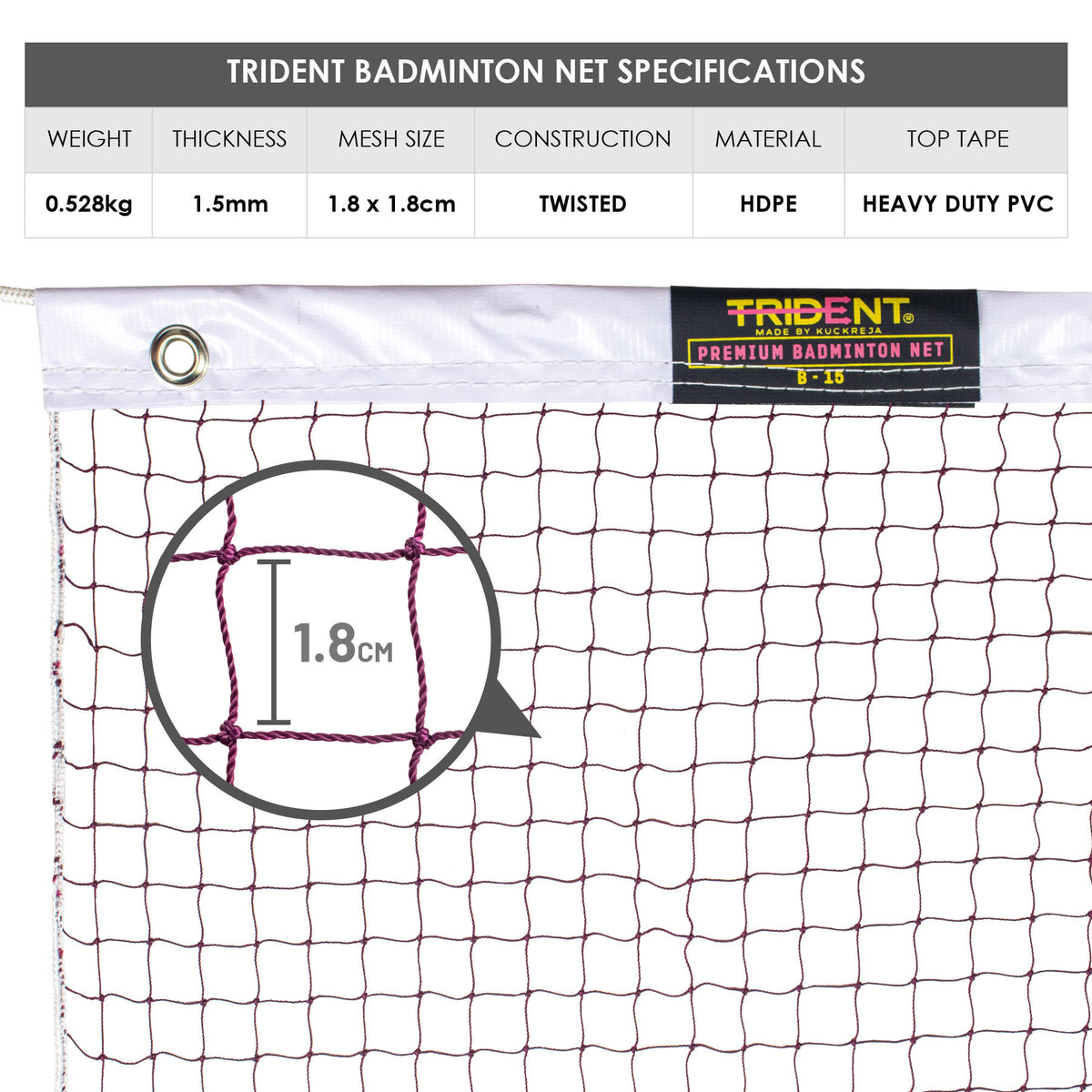 Trident B-15 Badminton Net