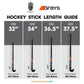 Trident Flow Junior Wooden Hockey Stick - Sky