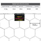 Trident T-40 Hexagon Braided Football Net (White)
