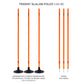 Trident Slalom Pole with Spring - Orange