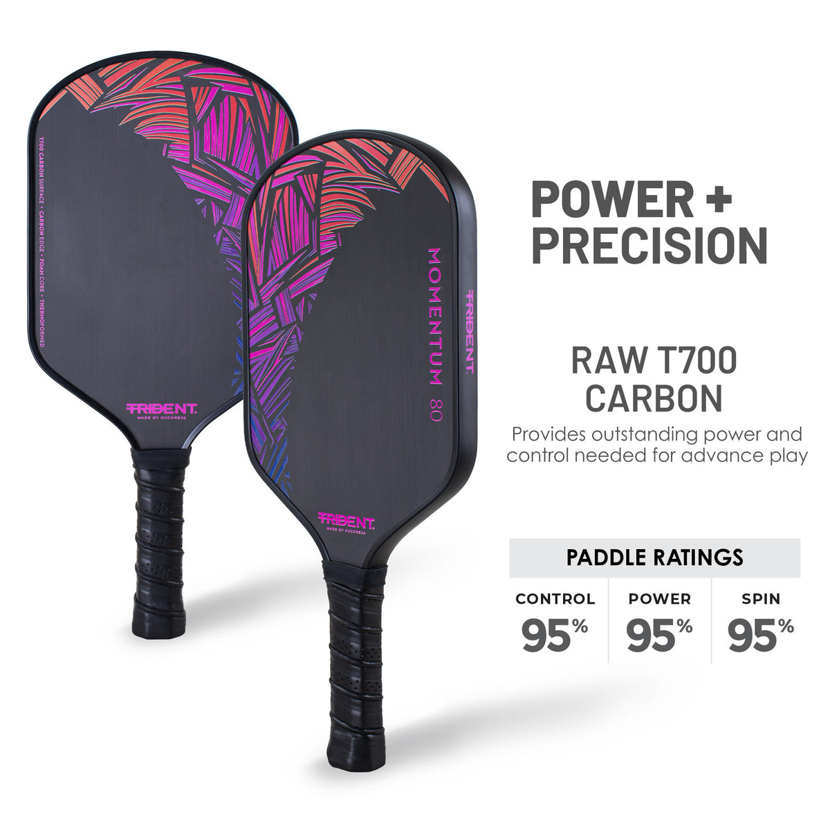 Trident Momentum 80 Pickleball Paddle - Twilight Purple