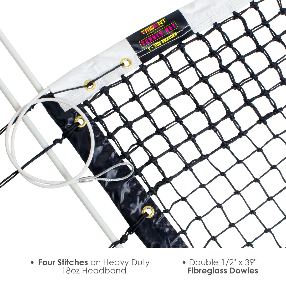 Trident T-30D Braided Tennis Net