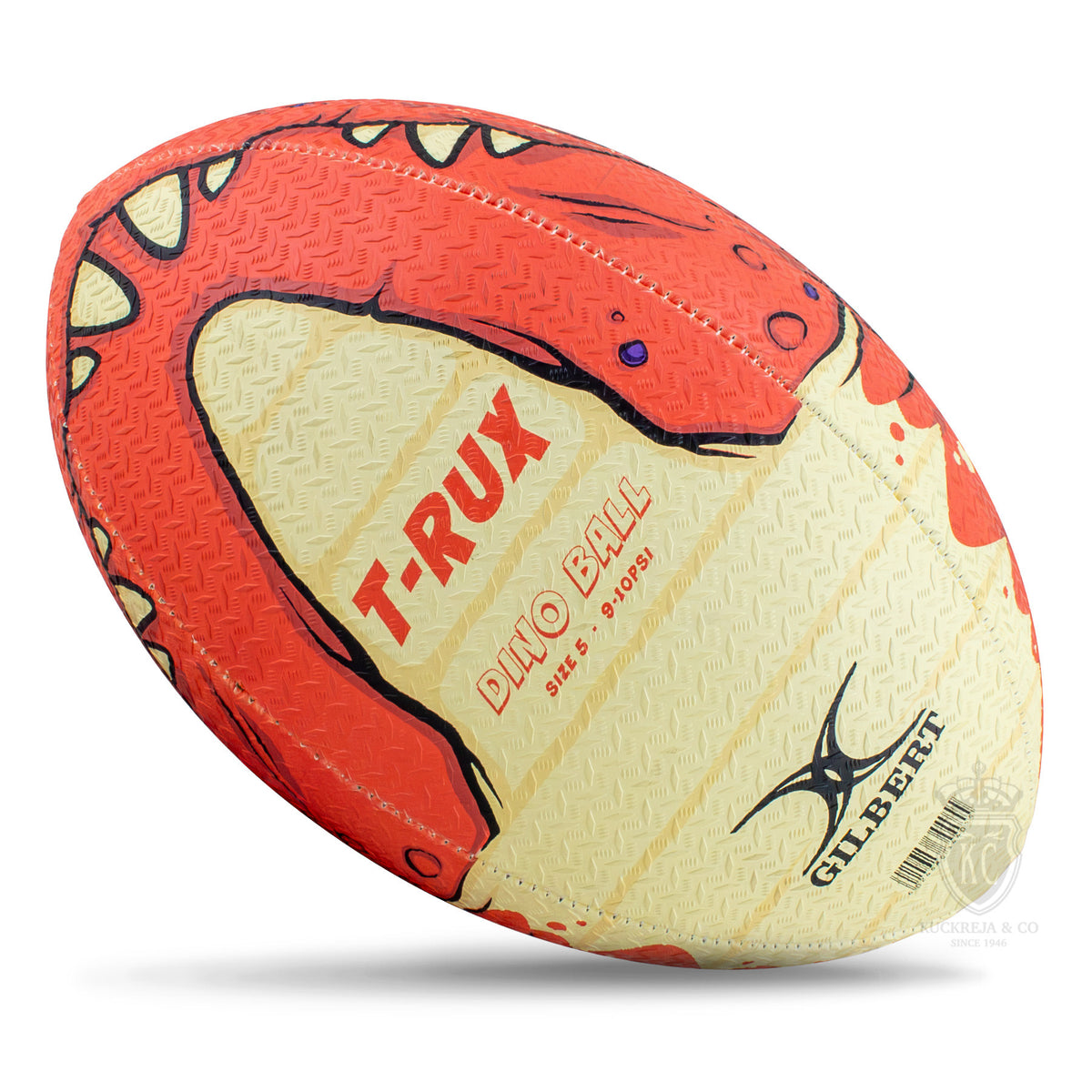 Gilbert Randoms  Rugby Ball - T-Rux (Size 5)