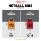 Trident Reversible Netball Bibs Set - Green/Blue (Senior)