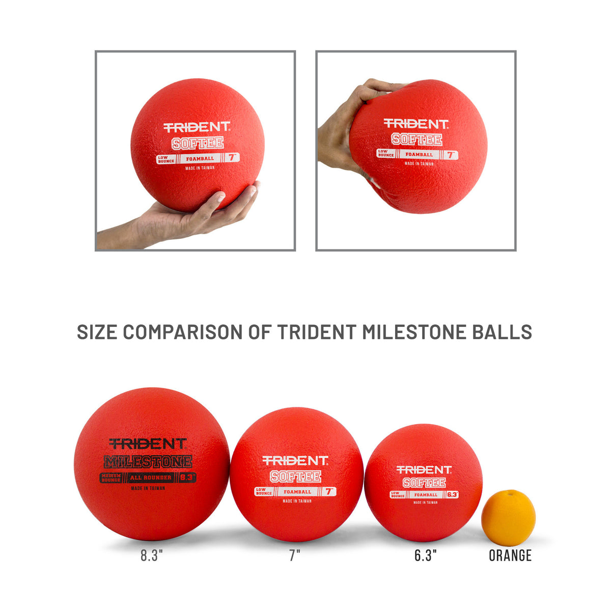 Trident Softee Low Bounce Foam Ball - Red (7")