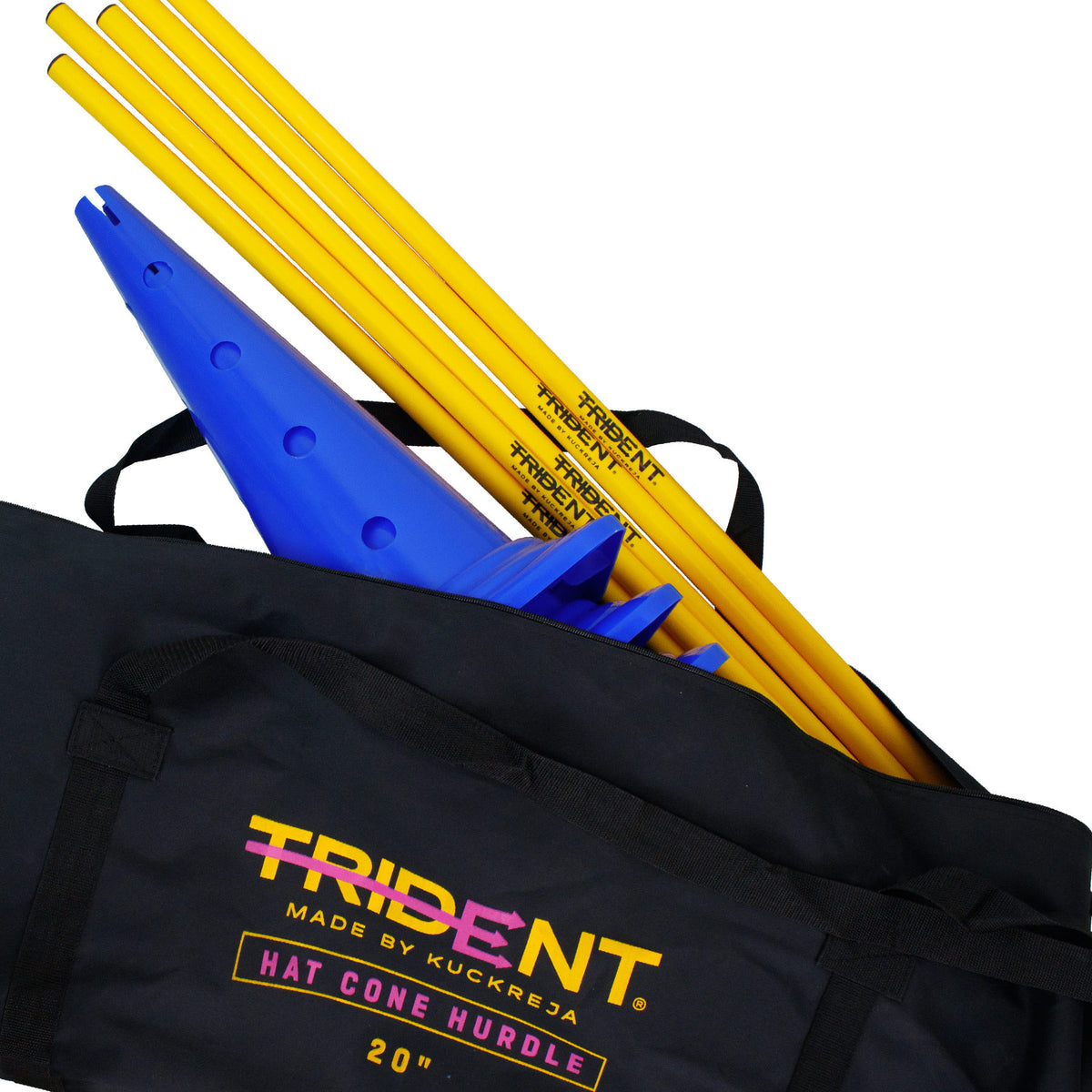 Trident Hat Cone Hurdle Set - 20" (Blue)